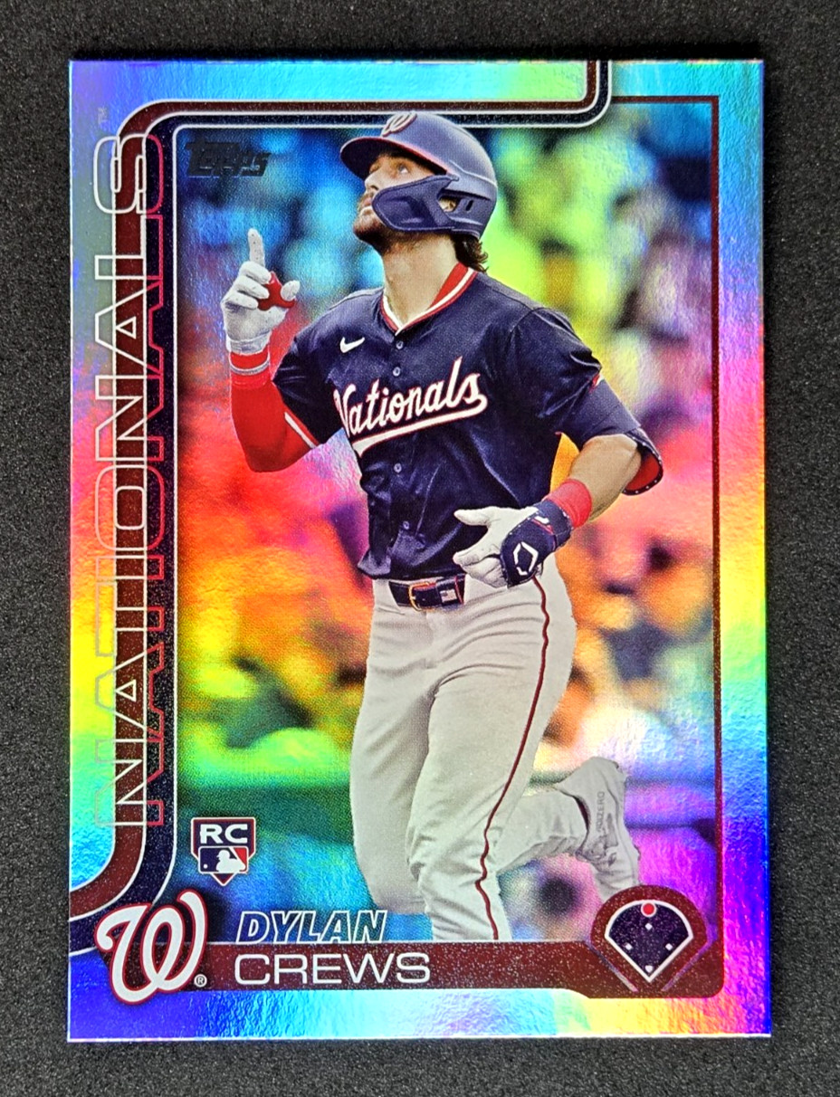 Dylan Crews 2025 Topps Series 1 Rainbow Foil Rookie #74 Washington NATIONALS RC