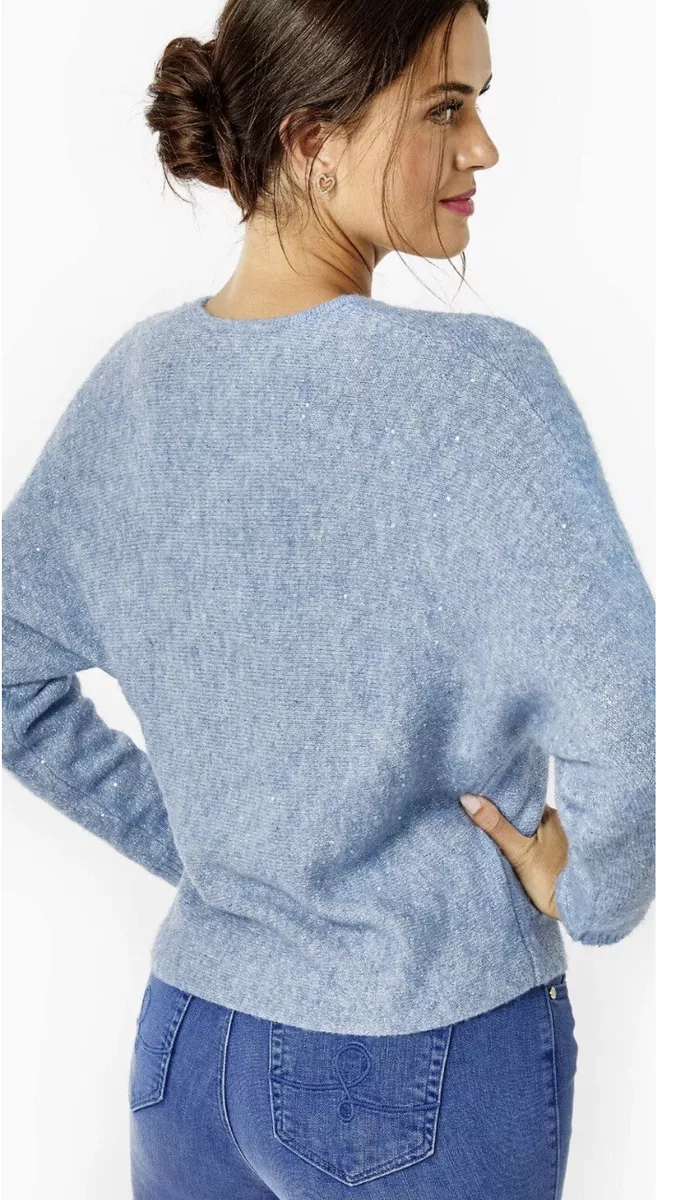 Blue top sequin sweater