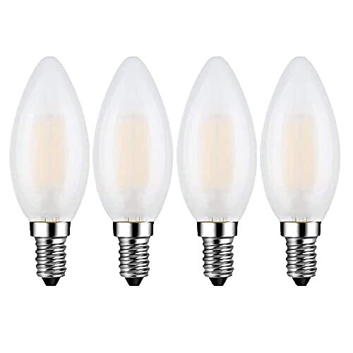 E12 LED Candelabra Bulb,4W Vintage Edison Style Light Bulbs, 40 Watt