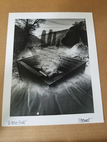 VINTAGE BOB BENNETT BLACK WHITE PHOTOGRAPH TITLED TO HAVE IT ALL Signed