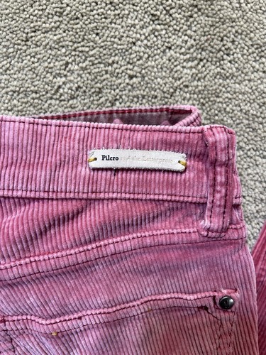 Anthropologie Pilcro pink corduroy zipper ankle SIZE 25 - Picture 3 of 12