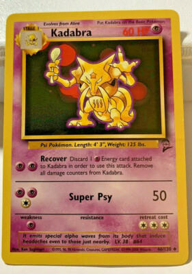 ポケモンカードゲーム Kadabra Base Set 2 Vintage WOTC 46/130 KADABRA - Base Set 2 - 46/130 - Uncommon - Pokemon Card