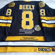 Tariff Free...Boston Bruins Cam Neely Career Stats Tribute Custom  jersey SZ 52