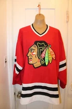 KOHO NHL Chicago Blackhawks Vintage Hockey Jersey Air-Knit Sport Maska Large