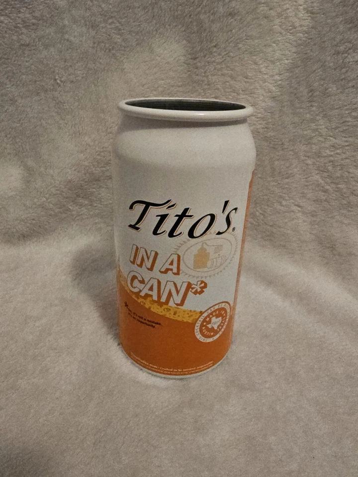 Редкая многоразовая чашка/кружка Tito's In A Can 13 унций нержавеющая сталь коллекционная посуда - Изображение 2 из 4
