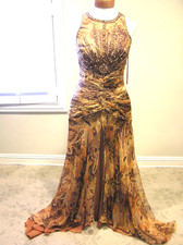 NWT SUE WONG SILK prom pageant formal occasion evening cocktail paisley Dress 8