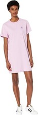New Adidas Beach Vibes Tee Dress Pink 100 Cotton Womens Size Medium HL6614 