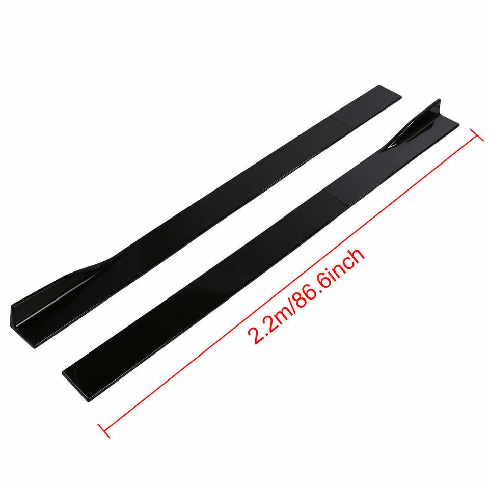 86.6'' Glossy Black CS Style Side Skirt Rocker Panel For Subaru Impreza WRX STi - Image 2 of 4