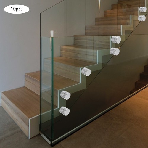 10 Pack Glass Railing Standoff Hardware Railing Standoffs Pins Round Stainless - Picture 9 of 15