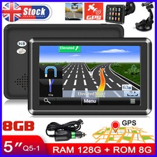 5'' Car Truck Sat Nav GPS Navigation 8GB Free Lifetime UK & EU Maps Touch Screen