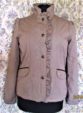 Light Brown Narrow Pinstripe Padded Cotton Jacket By Hawkshead Heritage Size 12