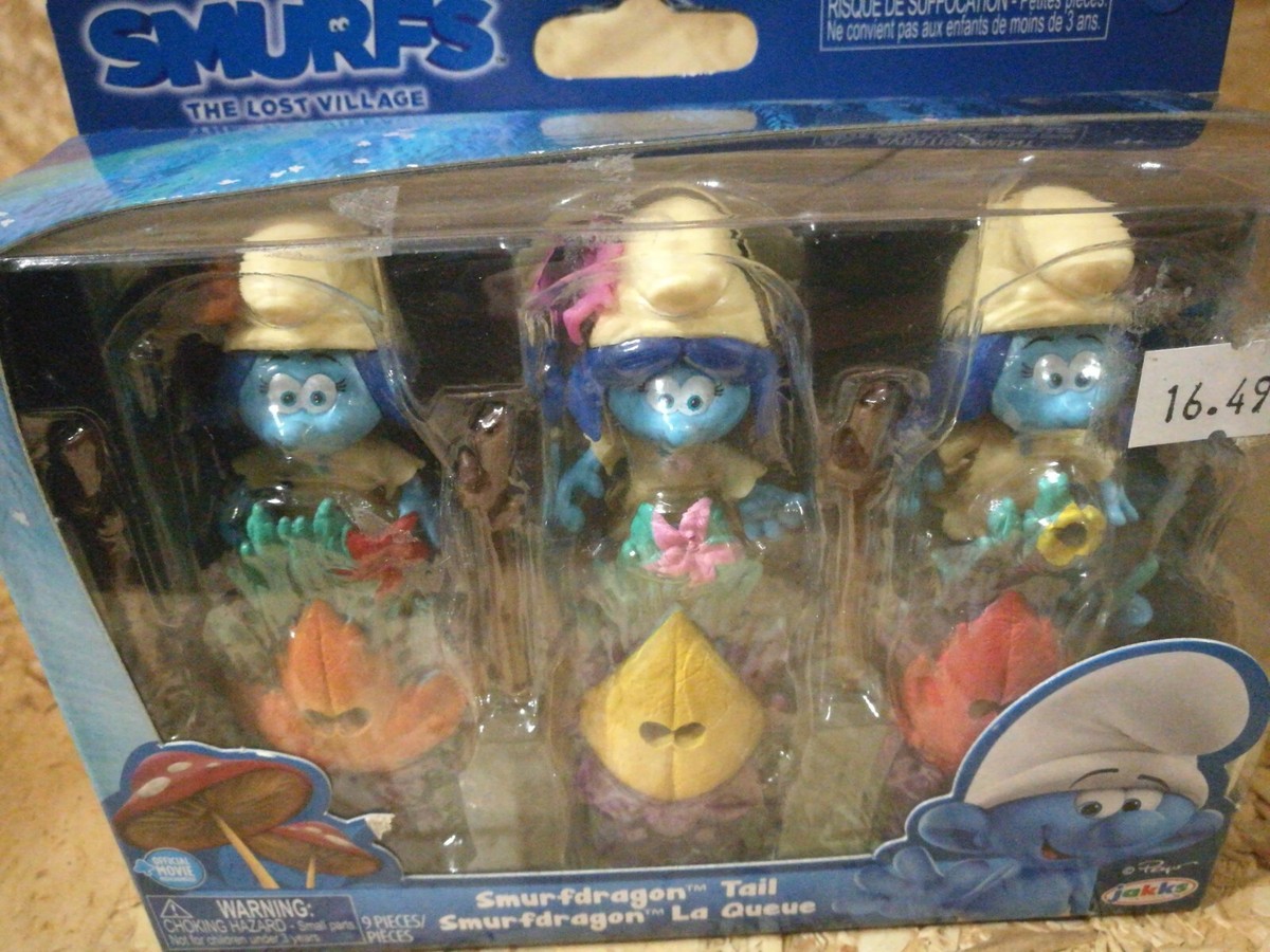 Jakks 2017 Smurfs The Lost Village Smurfdragon Tail 3 Figures +