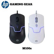 HP M100s Wired Gaming Mouse, 5 key  DPI 3200 MAX DPI BACK/WHITE 