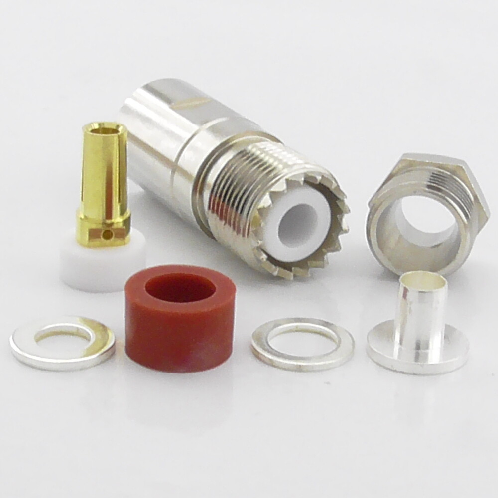 HRS SO239PRO7 - Connettore Professionale SO239 UHF Femmina Per Cavi 7 Mm - Foto 3