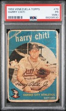VENEZUELAN HARRY CHITI 1959 VENEZUELA TOPPS #79 GRADED PSA 1 POOR MK RARE *TPHLC