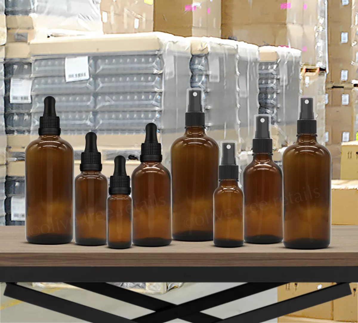 Wholesale amber glass clearance spray bottles