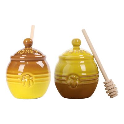 300ml Honigdose, Ingwerdose mit Dipper und Deckel, kleine Porzellandose, Bonbonglas