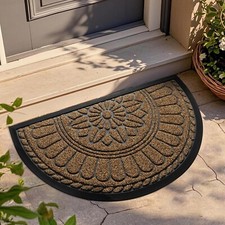 Front Door Mat 30 x 18 Half Round Non-Slip Outdoor Indoor Floor Doormat Carpet