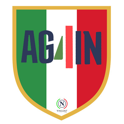 Maglietta Napoli Calcio 4 Scudetto Tifoso AGAIN | Terza Maglia Bianca Adulto