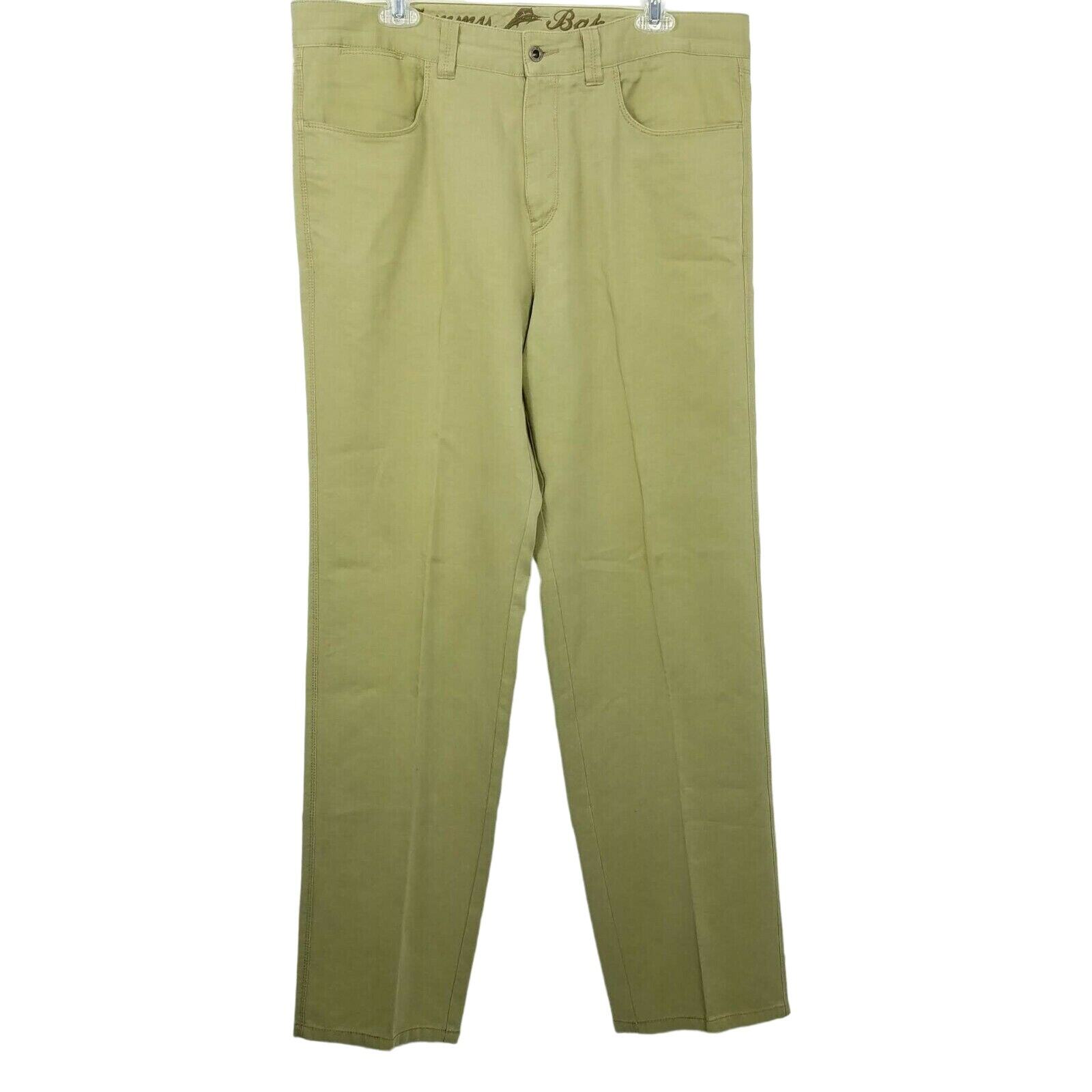 Tommy Bahama Pants Men's 36 Khaki Beige Soft Tencel Cotton Blend