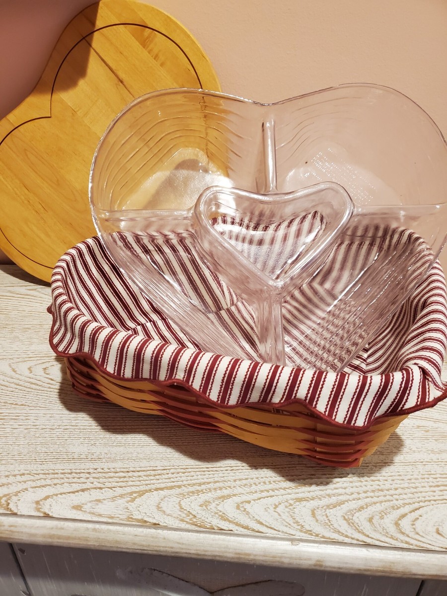 Longaberger 1999 Sweetheart Love Treasures Basket Combo w