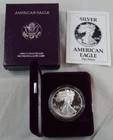 1990-S Proof American Silver Eagle Dollar $1 Box & COA US Mint Bullion OGP