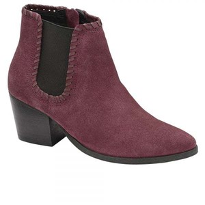 burgundy leather ankle boots uk