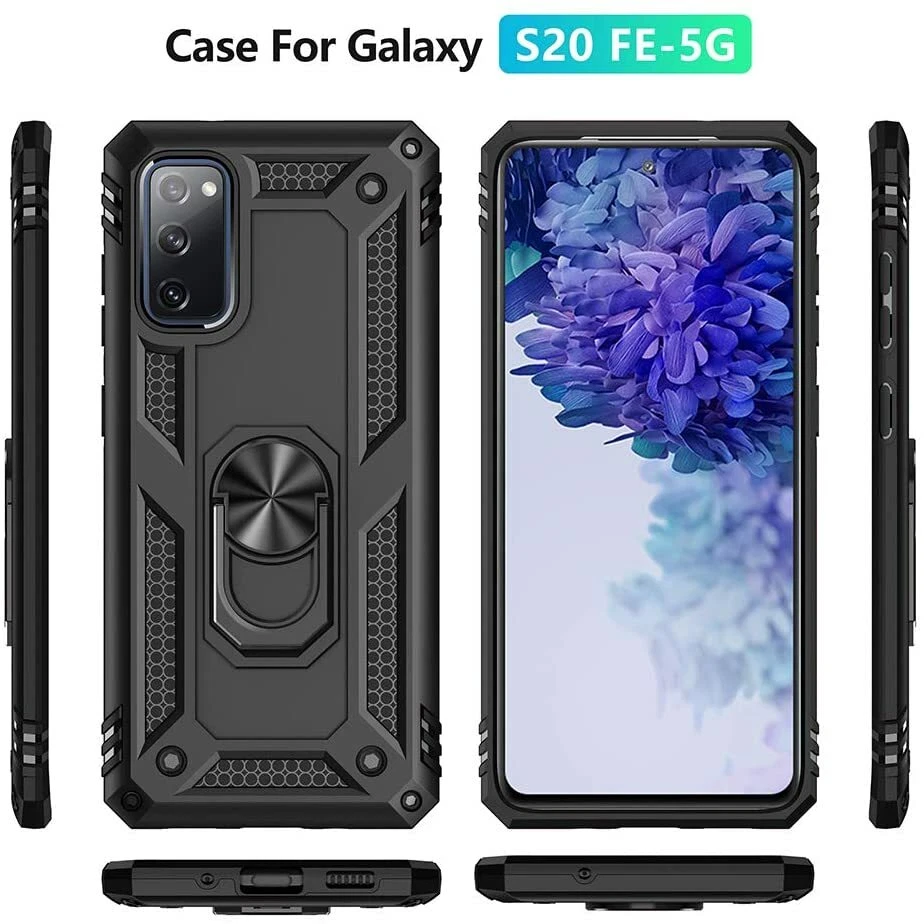 For Galaxy S21 S8 S9 S10 S20 FE Note 20 Ultra 10 9 8 Plus Kickstand Ring Case - Image 2 of 4