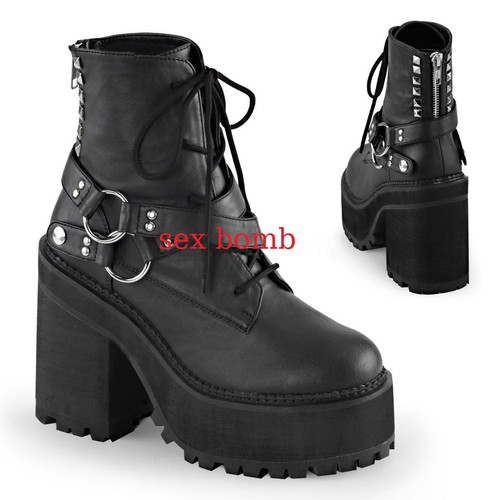 Gavi anfibi stringati con borchie e plateau anfibi donna nero mec shopping plateau  neri - Stileo.it