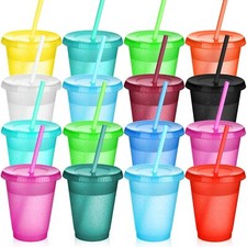 Cups With Straws And Lids Kids Tumbler With Straw Reusable Water Bottle Iced Cof