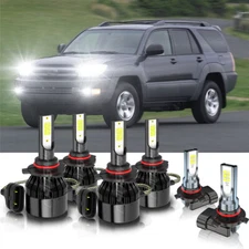 For 2003 2004 2005 Toyota 4Runner - 6X LED Headlight Hi-Lo + Fog Light Bulbs Kit