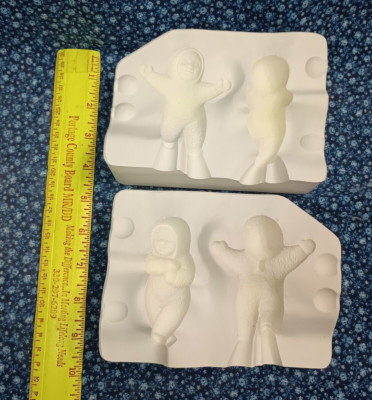 Vintage Ceramic Slip Mold Alberta's Snow Babies 1412
