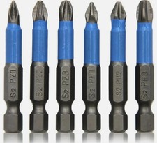 6X Magnetic Screwdriver Bit Set Electric Impact 50mm PH1/PH2/PH3/PZ1/PZ2/PZ3