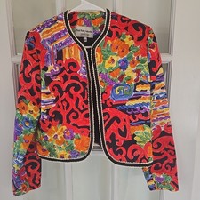 Vintage Nah Nah Collection Jonathan Tait Multicolor Cropped Jacket Statement 6P