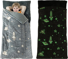 Sleeping Bag for Kids Toddler Nap Mat 63" X 30" Toddler Slumber Bag Glow in the