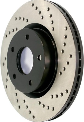 Disc Brake Rotor-Sport Cross-Drilled Front Left Stoptech 128.34144L