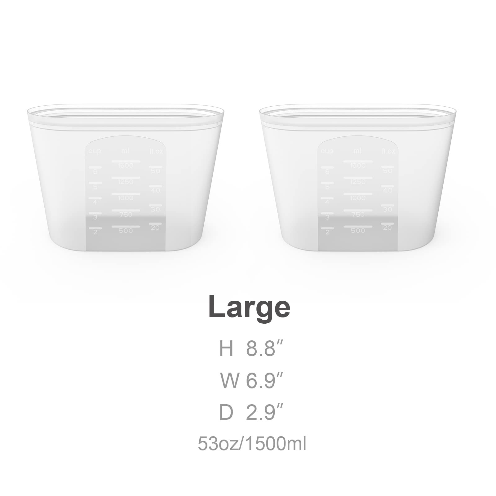 Reusable Silicone Food Storage Bag, for Microwave, Oven, Fridge, Freezer & So...