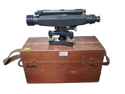 antique 1900 Stanley Theodolite / Surveyors level in original box