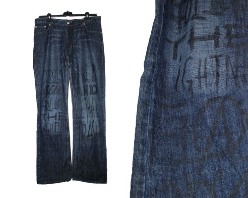 Walter Van Beirendonck, Walter Van Beirendonck Wild & Lethal Trash SS1998 Pen Jeans Denim and Vintage