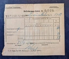 Eisenbahn - Fahrkarte 1907 , Beförderungsschein für einen Hund
