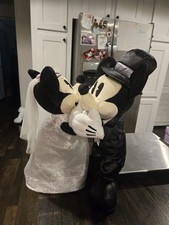 Mickey Minnie Bride Groom Disney Wedding 16 Inch Plush Set Vintage RARE