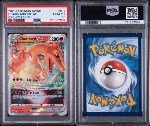 2023 POKEMON SWORD & SHIELD CROWN ZENITH #019 CHARIZARD VSTAR PSA 10