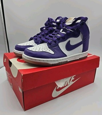 Nike Dunk High Womens Size 5.5 Varsity Purple White DC5382 100 Pre-owned