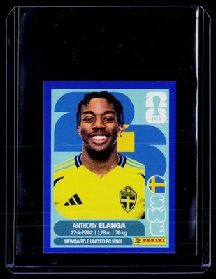 2026 Panini FIFA World Cup Stickers ANTHONY ELANGA Blue Parallel SWE 18 - Sweden