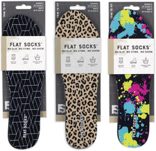 3 Pack Washable No Show Sockless Shoe Liners, Barefoot Shoe Inserts for Women an