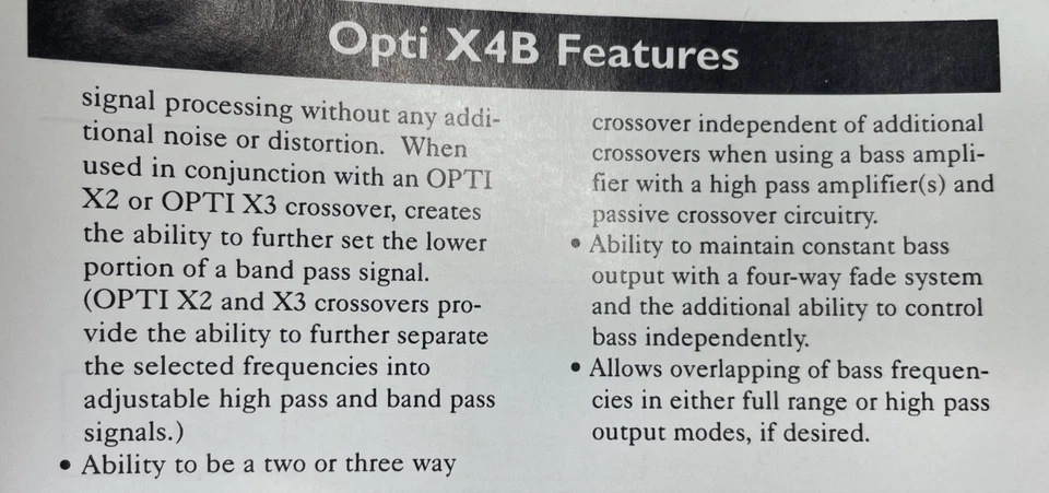 Old School Lanzar X4b — Optically Isolated Constant Bass Processor/Crossover,NOS - Image 3 of 4