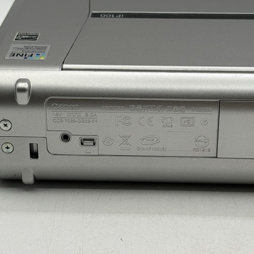 CANON iP100 Color Portable USB inkjet Printer W/Power Cord Tested NO INK - 第 7/15 張圖片