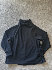 Athleta Women’s 2X Black Fleece Mock Neck Pullover Sweatshirt Cozy Athleisure