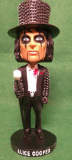 Alice Cooper Bobblehead Studded Hat Blood Spatter Shirt Skull Cane New 1st Ed
