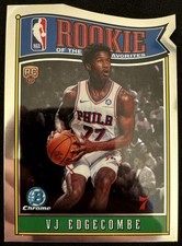 2025-26 Bowman VJ Edgecombe #RY-3 ROY Favorites Chrome RC 76ers